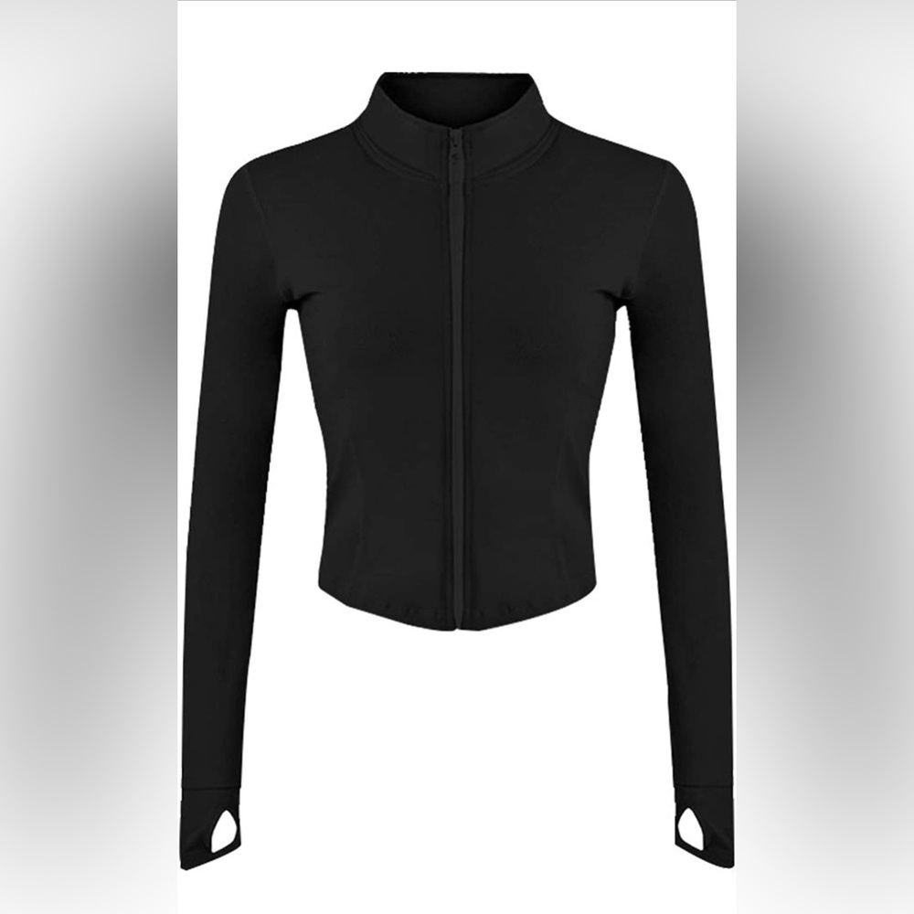 Women's Athletic Full Zip Lightweight Workout Jacket Yoga W/ Thumb Holes S,M & L